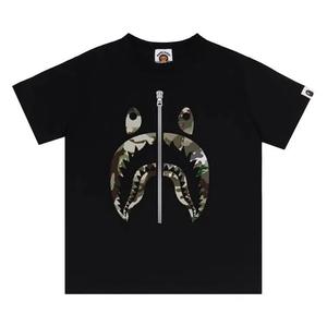 Футболки BAPE Hybrid Camo Shark Tee 'Black/Olive'