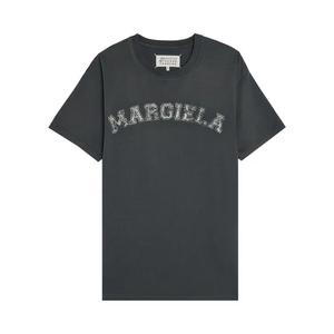 Футболки с коротким рукавом Maison Margiela Overdye Treatment Logo T-Shirt «Wash Black»