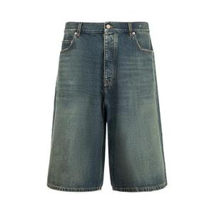Shorts Balenciaga джинсовые бермуды «Dirty Vintage Blue»
