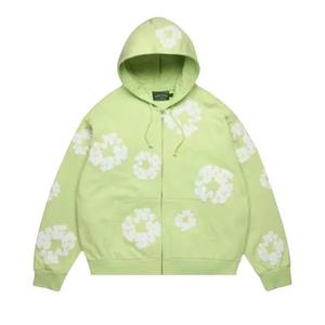 Толстовки на молнии Denim Tears Cotton Wreath Zip Hoodie 'Mint'