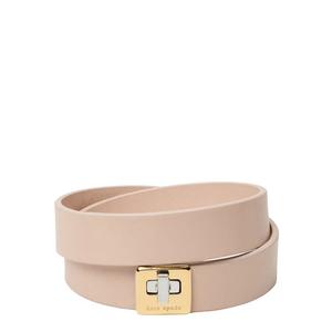 Кожаный двойной браслет-обертка Phoebe - Коричневый KL499