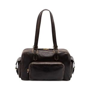 Сумки через плечо Miu Miu Nappa Old Pocket Bauletto «Кофе»
