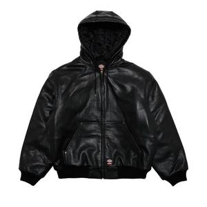 Кожаные куртки Supreme x Dickies Hooded Leather Work Jacket 'Black'