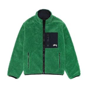Флисовые куртки Stussy Sherpa Reversible Jacket «Зеленый»