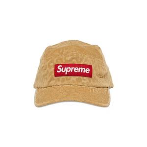 Кепки Supreme Leopard Corduroy Camp «Бежевая»