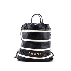 Рюкзак 22 Chain Striped Shiny Calfskin Medium