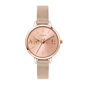 [Экологичные часы] Oui & Me Fleurette 34mm Rose Gold Stainless Steel Women's Quartz Watch ME010043