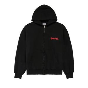 Худи Balenciaga Medium Fit Zip Up Hoodie 'Black'