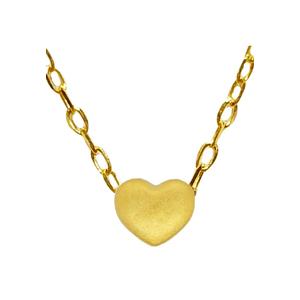[SPECIAL] LITZ 999 (24K) Gold Love with 14K Gold Plated 925 Silver Chain подвеска-сердце EPC0893-SN