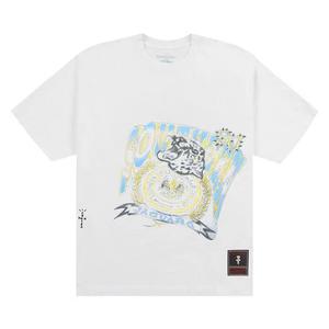 Футболки с коротким рукавом Cactus Jack от Travis Scott x Mitchell & Ness Southern University Handdrawn Tee «Белый»