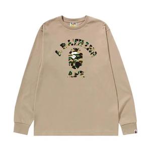 Футболки с длинным рукавом BAPE 1st Camo College Футболка с длинным рукавом 'Бежевый/Желтый'