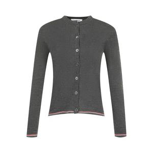 Кардиганы Thom Browne Rib Stitch Crew Neck Cardigan 'Средний серый'