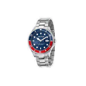 【2 года гарантии】Sector 230 43mm мужские синие и красные кварцевые часы 10ATM R3253161057