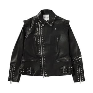 Кожаные куртки Comme des Garçons Noir Studded Faux-Leather Biker Jacket 'Black'