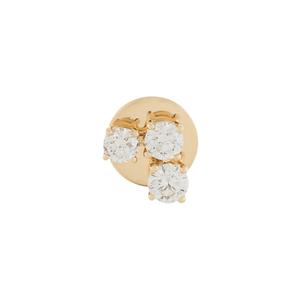 Одинарная серьга из желтого золота 18 карат EVA diamond