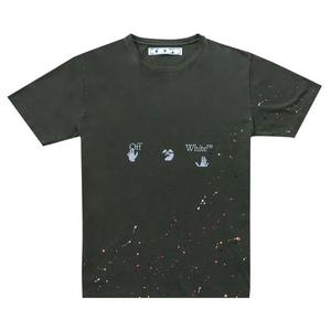Футболки Off-White Vintage Paint Short-Sleeve Tee 'Kombu Green/White'
