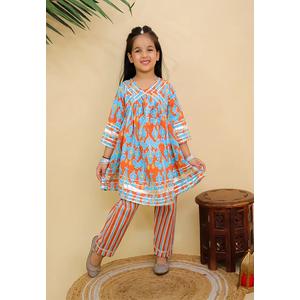 Детский набор Anarkali Kurta от The Mom Store Rustic Roots - мультиколор