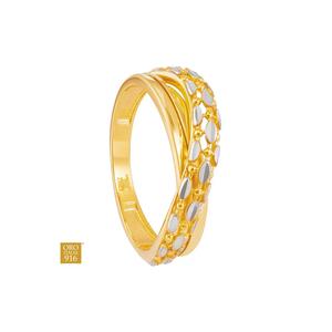 HABIB Oro Italia 916 Желтое и Белое Золотое Кольцо GR62570526(YW)-BI (22K Золото)