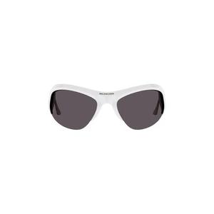 Balenciaga Солнцезащитные очки Cat Eye 'White/Silver/Grey'