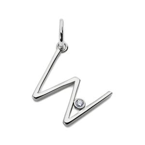Подвеска Initial W с бриллиантами