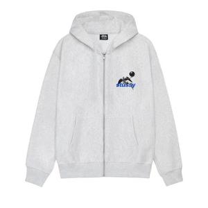 Молнии Stussy Apocalypse Zip Hoodie 'Пепельный Вереск'
