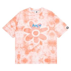 Футболка AAPE Relaxed Logo Graphic Tie-Dye Tee 'Оранжевый'