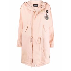 Пальто с капюшоном и фотопринтом