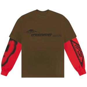 Футболки Cactus Jack by Travis Scott Crossover Long-Sleeve 'Коричневый/Красный'