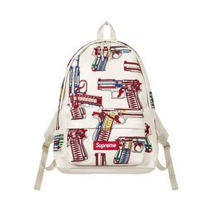 Рюкзаки Supreme Guns Embroidered Leather Backpack «Белый»