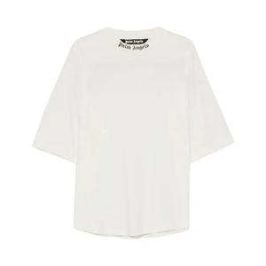 Футболки с коротким рукавом Palm Angels Classic Logo Over Tee 'Off White/Black'
