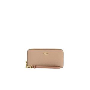 Кошелек Coach Long Zip Around Wallet кремово-персикового цвета CBR67
