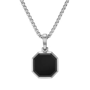 Серебряное колье с ониксом