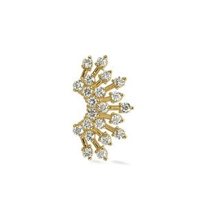 Серьга-гвоздик Sun Rays Tiara из желтого золота с бриллиантами
