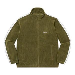 Трековые куртки Supreme Studded Velour Track Jacket 'Оливковый'