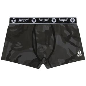 Нижнее белье AAPE Moonface Logo Camo Boxer Briefs 'Black/Multi'