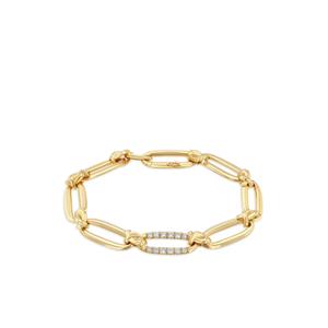 Браслет Knot Diamond из желтого золота с бриллиантами
