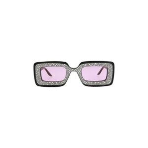 Gucci Rectangular Frame Sunglasses 'Черный/Розовый'