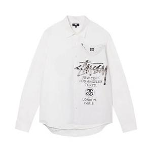 Рубашки на пуговицах Stussy World Tour Shirt 'Белый'