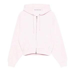 Толстовки на молнии Alexander Wang Zip-Up Hoodie 'Light Pink'