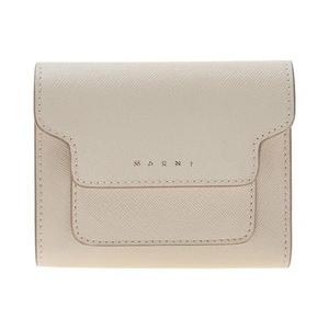 Кошельки Marni Saffiano Leather Trifold Wallet 'Talc'