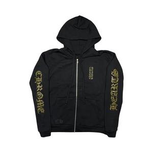 Молнии Chrome Hearts Vertical Logo Zip Up Hoodie 'Black/Army Green'