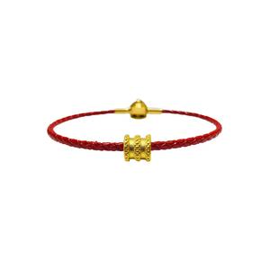 Золотая трубчатая подвеска LITZ 999 (24K) с браслетом EPC1044-B-L-R (0,27 г +/-)