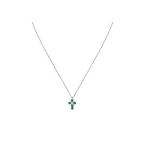 Morellato Tesori 38+5 см Женское зеленое колье из серебра 925 SAIW214