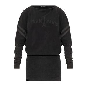 Платье мини Team Paris с длинными рукавами