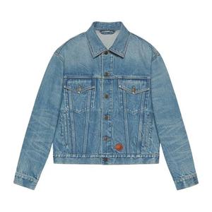 Джинсовые куртки Gucci x Disney Дональд Дак Экологичная стираная джинсовая куртка 'Светло-голубой'