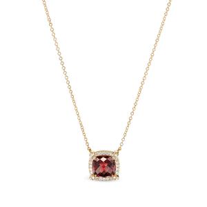 Колье Chatelaine из желтого золота с бриллиантами и гранатом