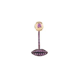 Серьга Lips Piercing из желтого золота с сапфирами