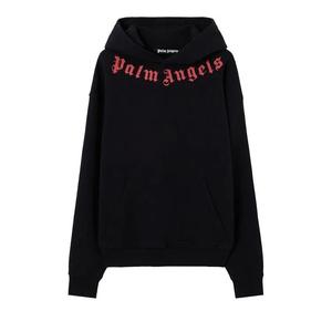 Худи Palm Angels Neck Logo Regular Hoodie 'Black/Red'