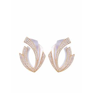 Серьги Mogra Light Blossom C-Clip из желтого золота