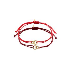Набор браслетов-шармов Circle Charm – серебро с позолотой